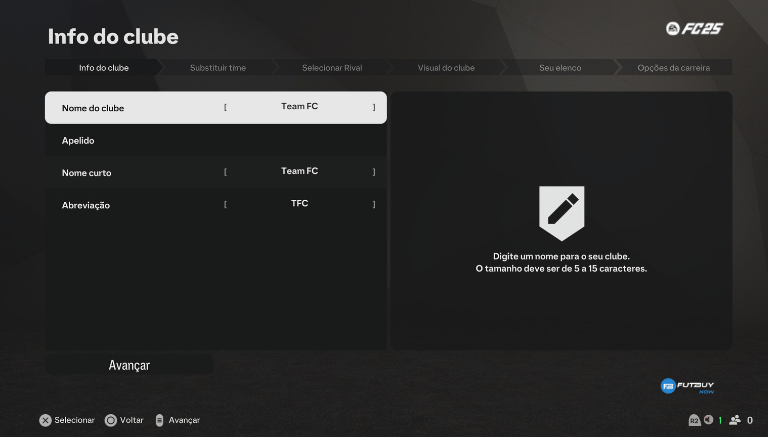 Como criar um clube do zero no Modo Carreira do EA FC 25